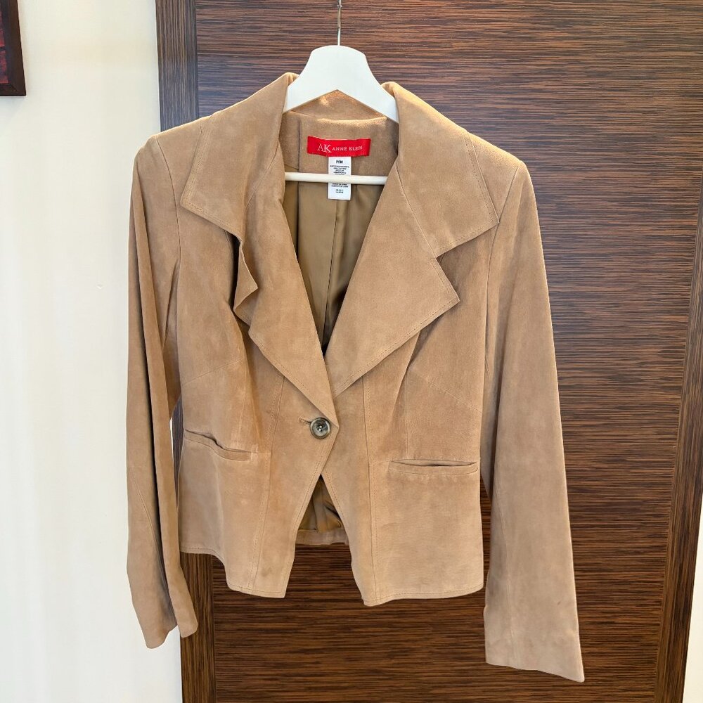 Anne Klein Suede Tan Blazer